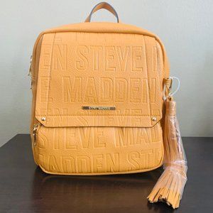 NWT! Steve Madden LOGO Backpack- Mustard!